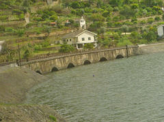 
 Viaduct submerged after a dam was built on the Douro Railway, April 2012